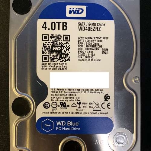 Western Digital 4TB (有4隻)