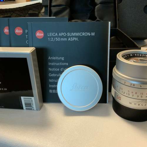 Leica APO-summicron  -M ASPH 50mm F2 Silver -11142 like New