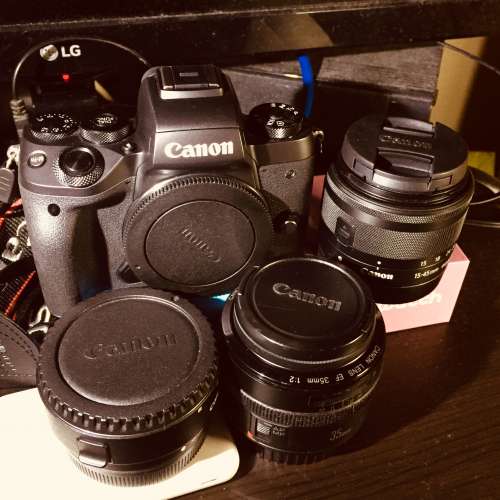 Canon M5 + Kit Lens + 接環