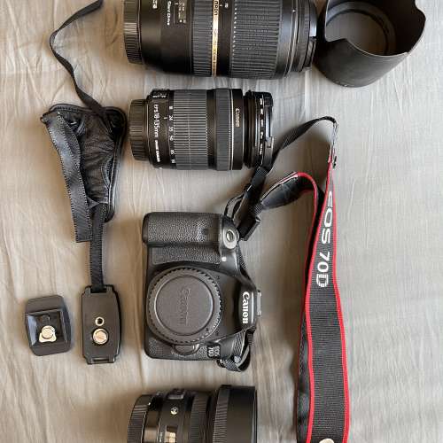 Canon 70D + Efs18-135mm + Sigma 30mm f1.4 + Tamron 70-300mm