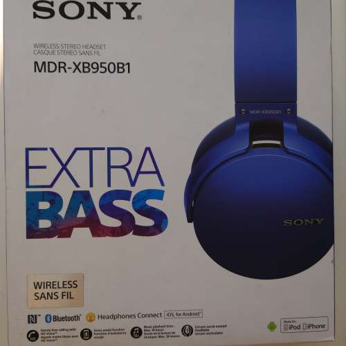 😎😎😎 Sony Extra Bass MDR-XB950B1 headphone 藍色 😎😎😎