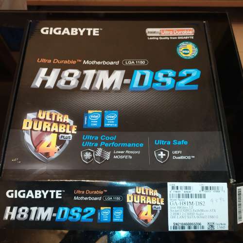 （有單有保養）H81M DS2 LGA1150 底板 Motherboard MOBO