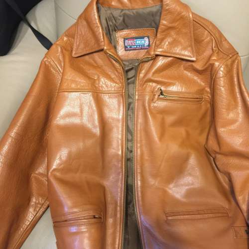 Vans long leather jacket