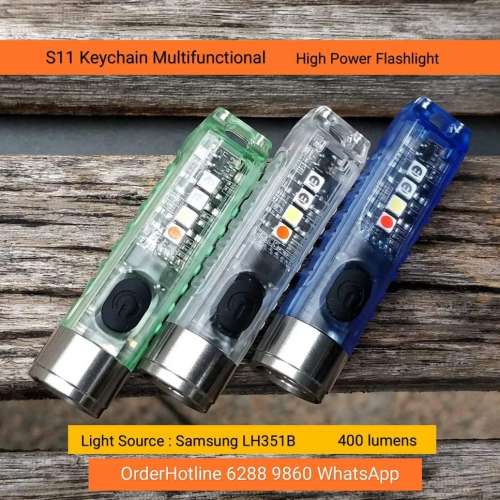 Alonefire EDC 多功能鎖匙扣微電筒. 只重18克. 400流明. Type C USB快充