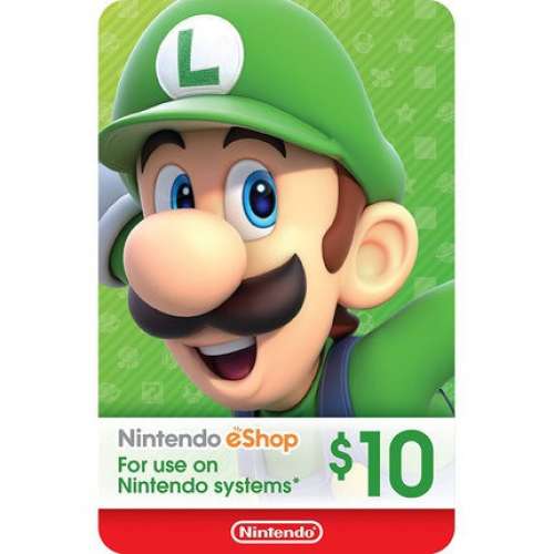 美服 任天堂 Nintendo switch eshop 禮品卡 預付卡 USD $10 美金
