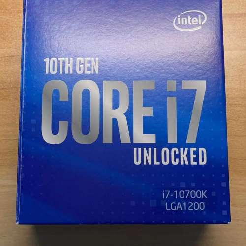 放Intel Core i7-10700K 盒裝CPU,有盒有單保養至2023年6月底