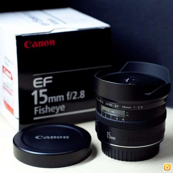 罕有超新淨Canon EF15mm F2.8 魚眼 行貨，Full Packing