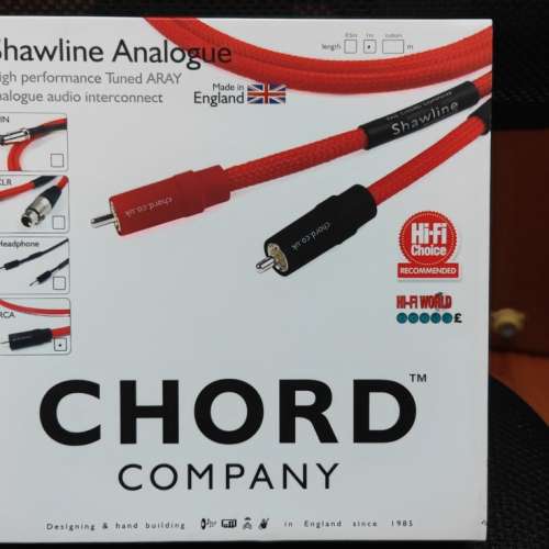 Chord Shawline Analogue RCA 訊號線(1m)