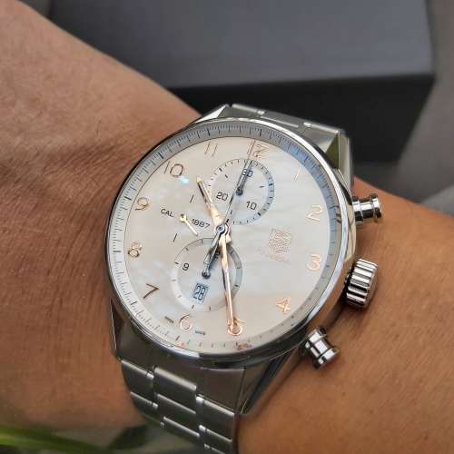 減$2000☆☆☆荀價平走☆☆☆ 已停產TAG HEUER CARRERA Calibre 1887高階計時錶，43...