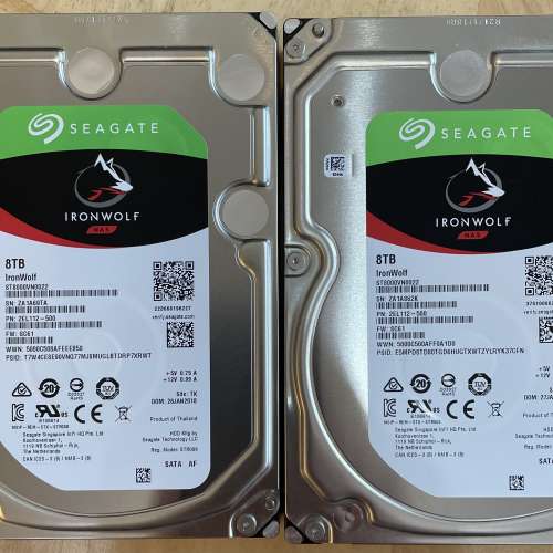 Seagate IronWolf NAS 8TB Hard Disk x 2