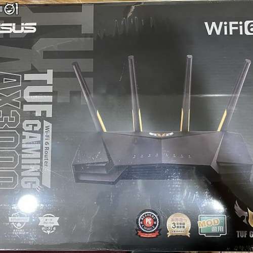 ASUS TUF Gaming AX3000 Wi-fi 6 router 電競路由器