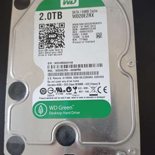 Western Digital WD20EZRX 2TB, SATA HD