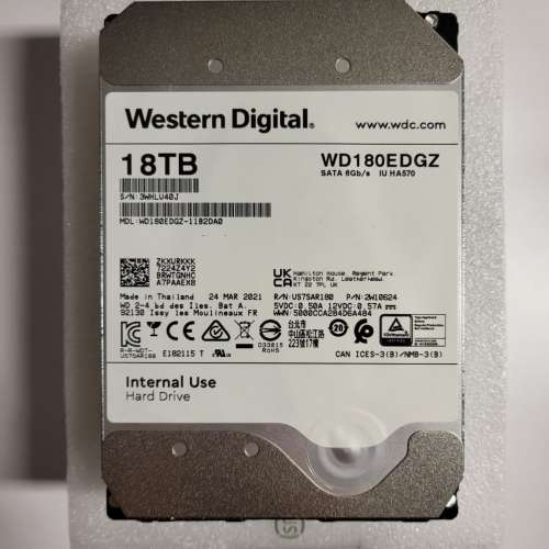 100% work WD Western Digital 18TB 3.5" HDD WD180EDGZ 7200RPM not 16TB 14TB 12TB