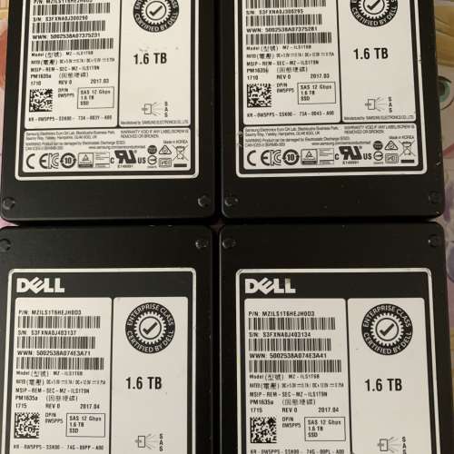 Dell PM1635 企業伺服器SAS SSD 1.6TB 新淨少用！
