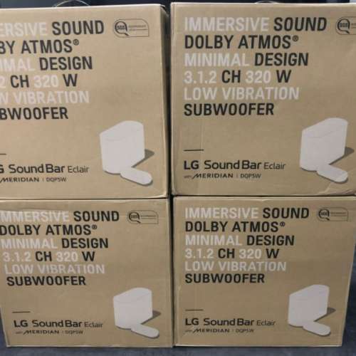 全新超值2021年款LG QP5 (3.1.2 聲道杜比全景聲無線 Eclair Soundbar) Dolby ATMOS...