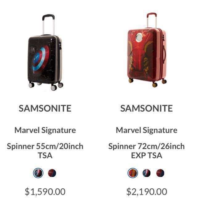 全新Samsonite 新秀麗26吋鐵甲奇俠行李箱旅行喼Marvel Iron man 二手