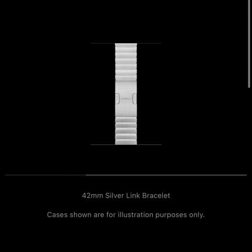 原裝 Apple Watch 45 毫米 銀色錶鏈帶 Silver Link Bracelet