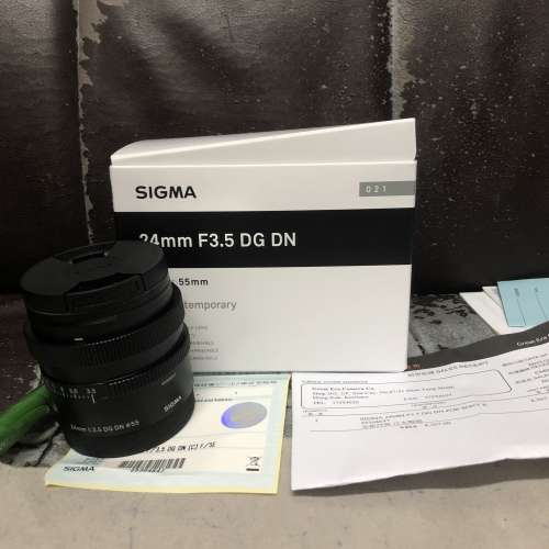 剛剛買 極新淨 行貨全套有盒 行貨長保用 Sigma 24 24mm F3.5 DG DN E Sony Mount