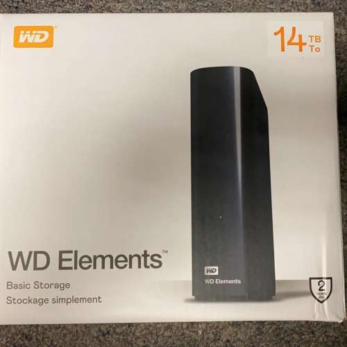 全新 WD Elements 14T 外置硬碟