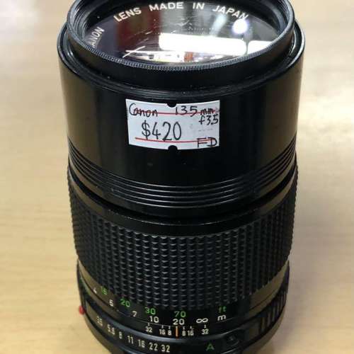 85% New Canon 135mm f3.5 (FD Mount), 深水埗門市可購買