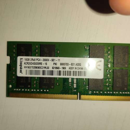 Kingston DDR4 16GB SODIMM RAM $300