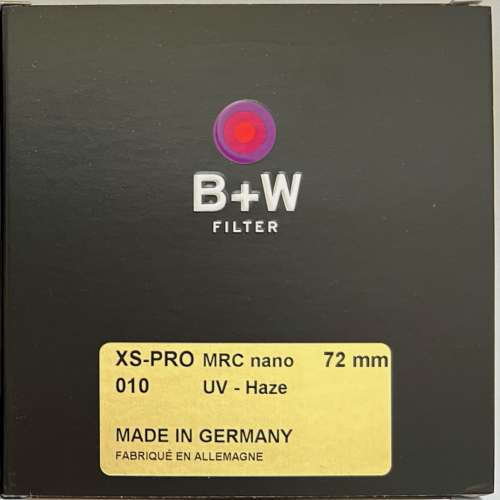 B+W XS-PRO Nano 72mm UV filter 1塊