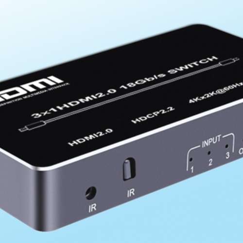 100% new HDMI 2.0 4K SWITCH 3 x 1 18 Gb/s (3 inputs / 1 Output) with Remote