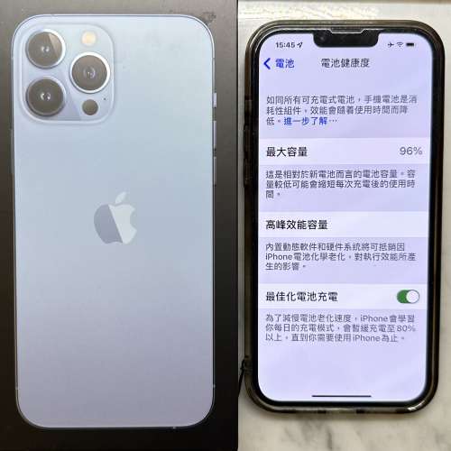 特平 95% New iPhone 13 Pro Max 1TB 天峰藍色 香港行貨 有盒