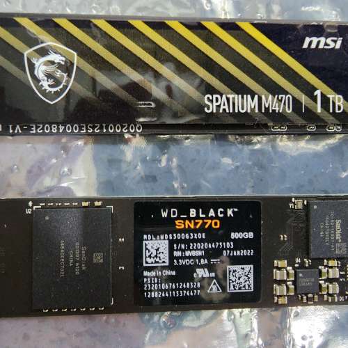 MSI Spatium M470 pcie4.0 1tb/WD Black sn770 500gb nvme m.2