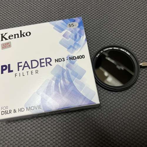 (拍片必備）Kenko PL FADER ND3-ND400 Filter 可調ND Filter (55mm)行貨made in Japan