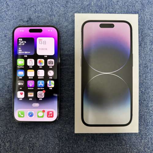 Apple iPhone 14 PRO 512GB Deep Purple 暗紫色，99%新，電池健康度100%