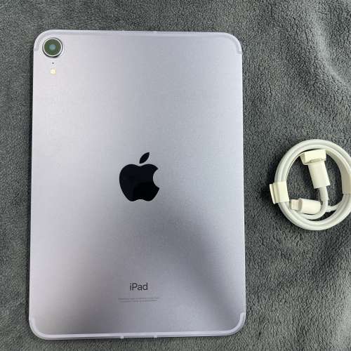 99%New iPad Mini 6 5G+wifi版 64GB 紫色 香港行貨 電池效能100% 有充電線 打機睇戲...