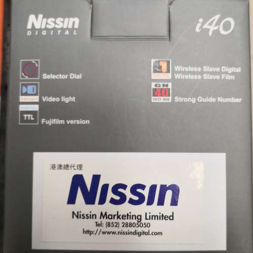 NISSIN i40 TTL FLASH for FUJIFILM 100s 50s ii 50r 99%新行貨有齊盒袋配件！