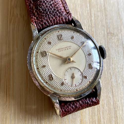 Vintage Chronometer Citizen manual 1940年代星晨天文台two tone 格仔面男裝手上鏈...