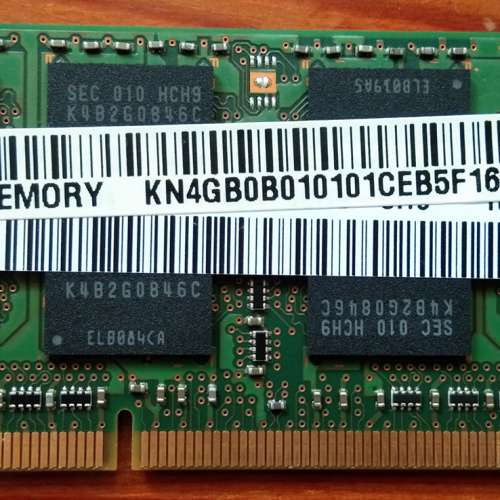 SEC DDR3-1066 4GB Ram Laptop Notebook 手提電腦記憶體