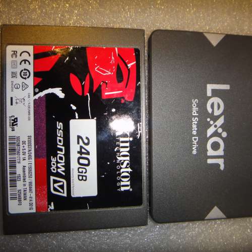 壞SSD兩隻Kingston 240G及 Lexar® NS100 256G