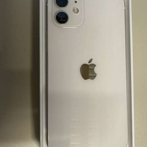 港行99% 新 iPhone 12 白色 128GB 有盒有線 電池健康88%