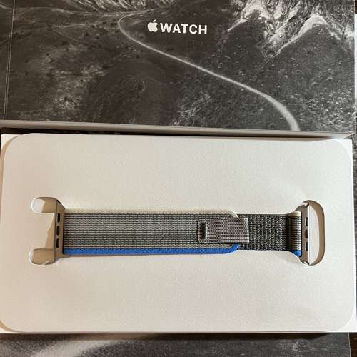 全新Apple Watch Ultra 野徑錶帶，藍/灰色，49MM(M/L)