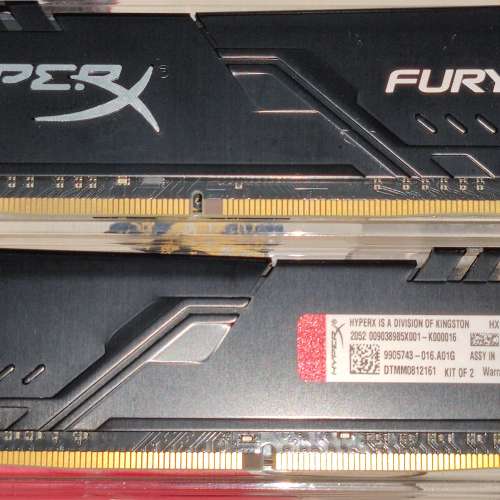 Kingston HyperX Fury DDR4 3600MHz  16GB X 2條 = 32GB卓面電腦
