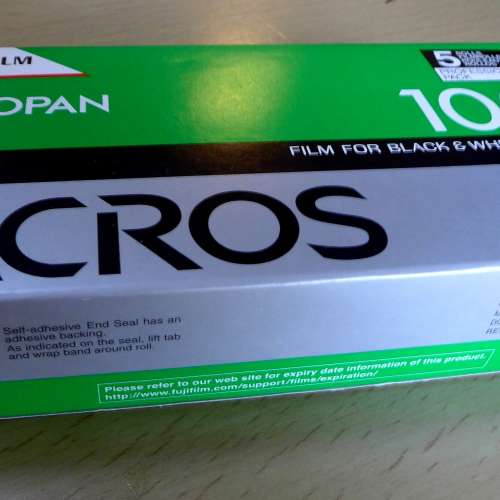 ACROS 100黑白全新原盒未開過期120菲林(每筒40元)