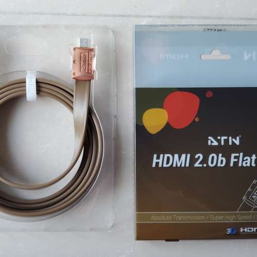 鍍金扁頭 4K HDMI Flat cable 線