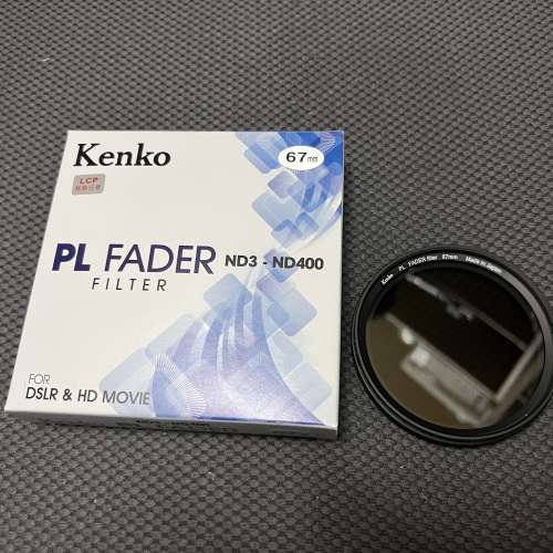 (67mm )Kenko PL FADER ND3-ND400 Filter 可調ND Filter (67mm) 行貨made in Japan