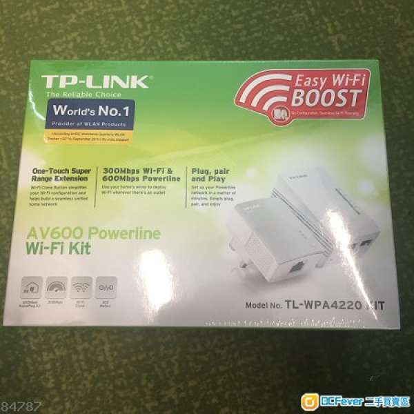 Brand new 100% new power line WiFi adaptor (A surplus item. 買多咗)