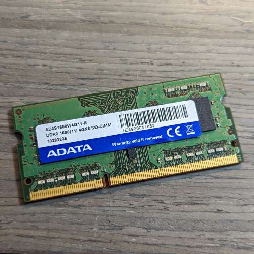 Adata DDR3 SO-DIMM 1600 4GB notebook ram