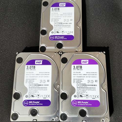 WD Purple 3TB*3隻=$650