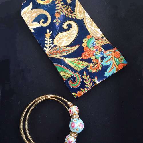 Murano glass beads gold-plated bracelet