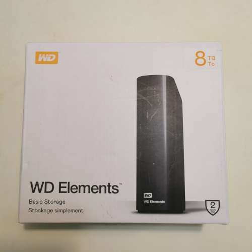 全新未開封 WD 8TB Elements 桌上型硬碟，USB 3.0，相容於 PC、Mac、PS4 和 Xbox -...