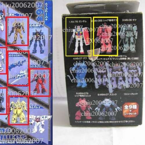 機動戰士高達 Gundam 鋼彈關節可動 Magnet Action Figures 盒蛋 合共 8 隻