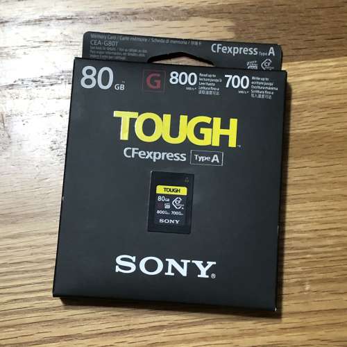 全新 Sony TOUGH CEA-G 系列 CFexpress Type A 記憶卡 80GB CEA-G80T