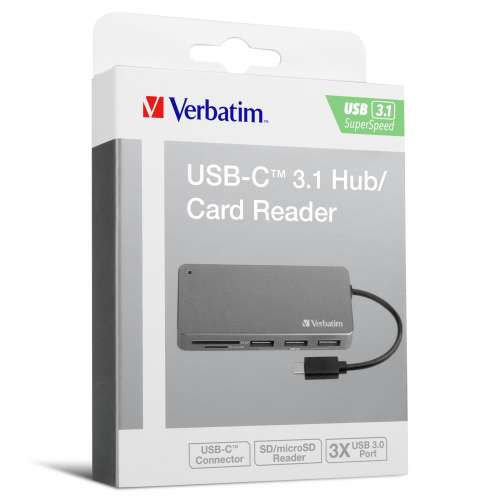 Verbatim USB-C 3.1 Hub/Card Reader